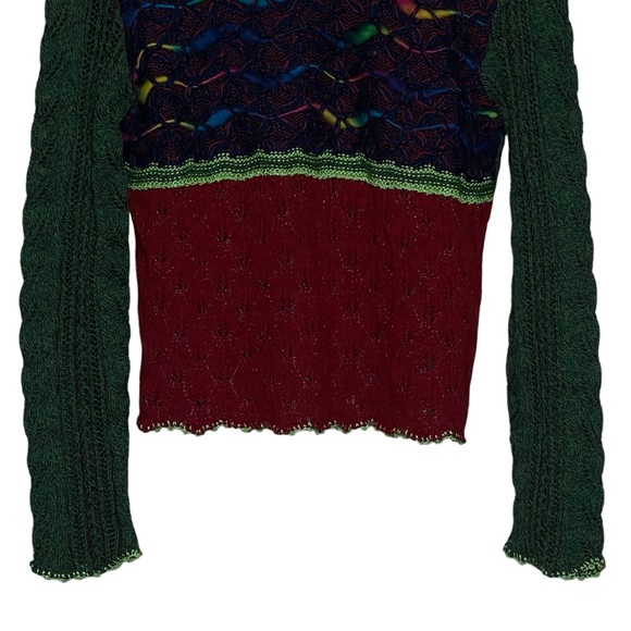 Christian Lacroix Vintage XL Wool Blend Funky Weave Sweater - Picture 3 of 9